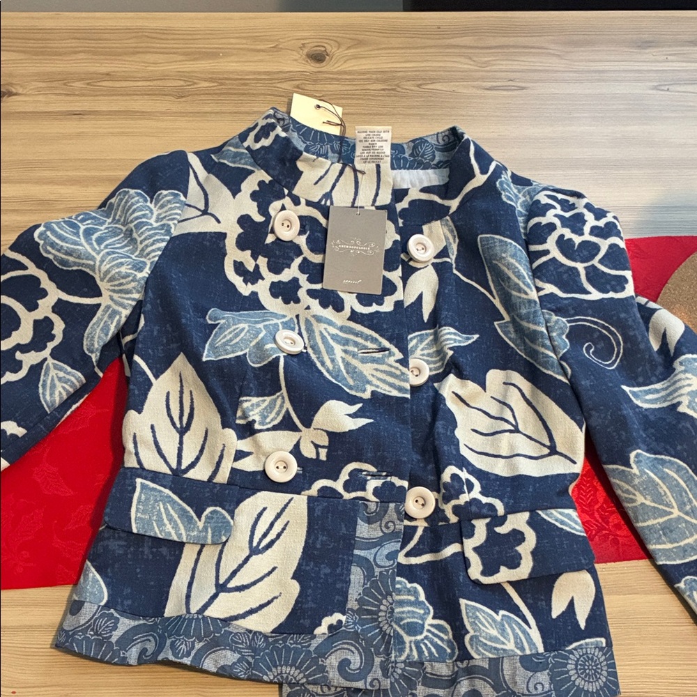 PJ Salvage Navy Floral Blazer
